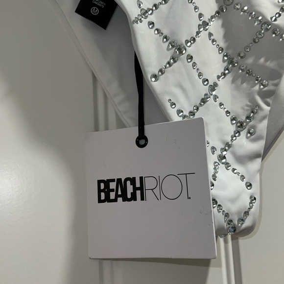 BEACH RIOT x REVOLVE Vanessa Bikini Bottom in White - Picture 8 of 9